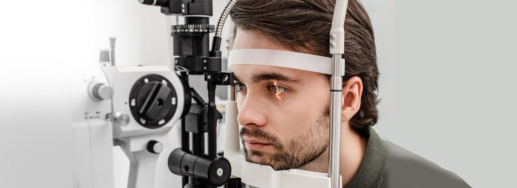young man during eye exam in Evanston